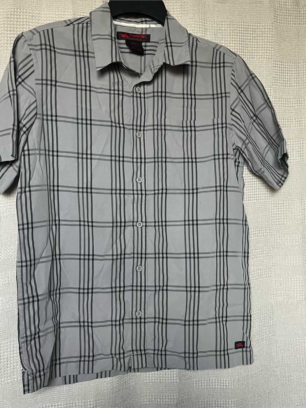 Vintage Kids Tony Hawk Skater Plaid Button Shirt #skater #grunge